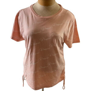 On‎ Fire Women's Pink Blessed T-Shirt Size 1X Short Sleeve Side Drawstring